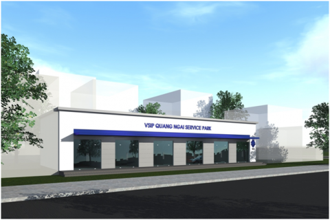 Hoàn thành 06 cửa hàng cho thuê - Khu Dịch vụ VSIP Quảng Ngãi