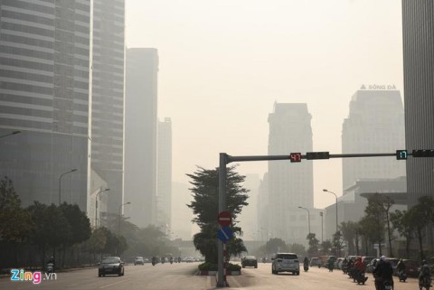 Hà Nội mờ mịt cả ngày