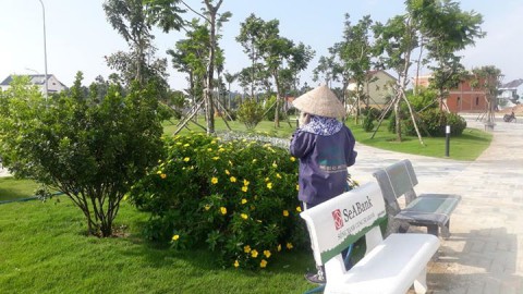 Thịnh Nam Trung tăng tốc hoàn thành công viên cây xanh trước lễ 30/4