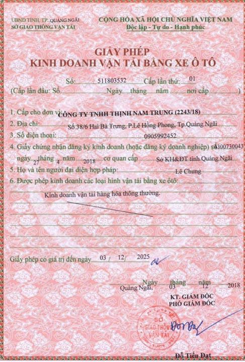 Công ty TNHH Thịnh Nam Trung