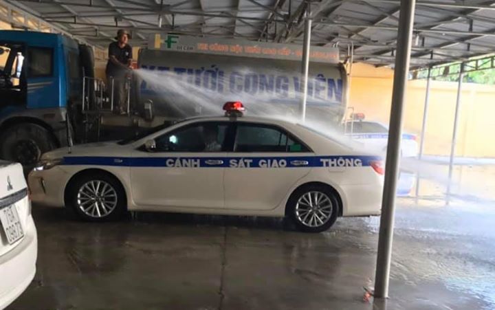 TỔNG VỆ SINH GARA XE CHUYÊN DỤNG PHÒNG CSGT TỈNH QUẢNG NGÃI!