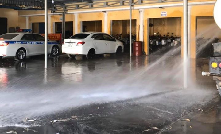 TỔNG VỆ SINH GARA XE CHUYÊN DỤNG PHÒNG CSGT TỈNH QUẢNG NGÃI!