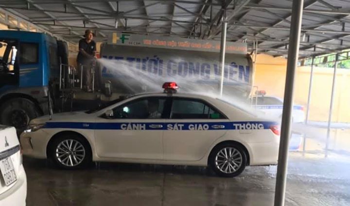 TỔNG VỆ SINH GARA XE CHUYÊN DỤNG PHÒNG CSGT TỈNH QUẢNG NGÃI!