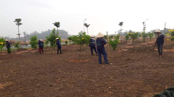 Sáng 30/4/2020 Thịnh Nam Trung vẫn tăng cường triển khai thi công để hoàn thành công viên X2-04