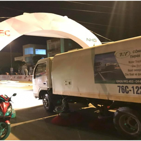 Ảnh thi công tổng vệ sinh Dự án Thành Phố Giáo Dục IEC Quảng Ngãi