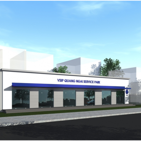 Thiết kế và xây dựng cửa hàng cho thuê ở KDV hỗn hợp – VSIP Quảng Ngãi