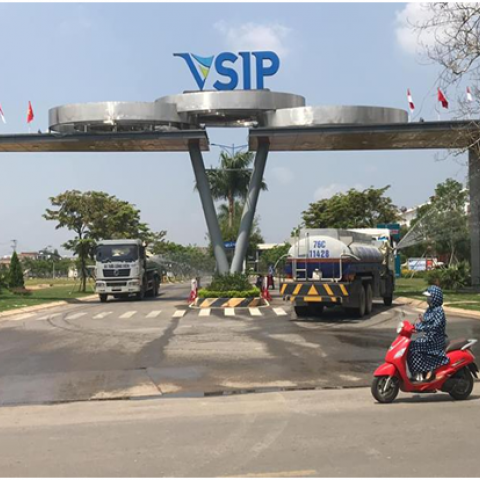 Thi công và chăm sóc cảnh quan tại Dự án VSIP Quảng Ngãi