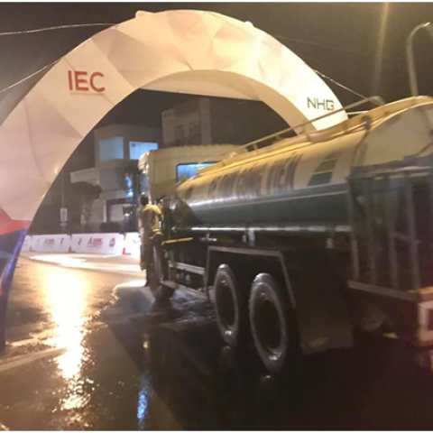 Ảnh thi công tổng vệ sinh Dự án Thành Phố Giáo Dục IEC Quảng Ngãi